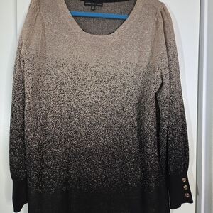Adrienne Vittadini Shimmering Gold Knit Top
